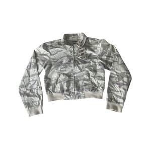 NWT Zoompy Paris Cropped Sequined Camo Jacket Large